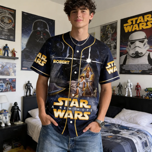 Galactic Saga 50th Anniversary - Personalized Baseball Jersey - MNPS0402NL