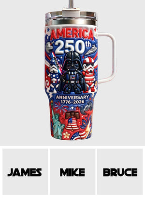 Galactic Saga USA 250th Anniversary - Personalized The Force Tumbler With Handle - MNPT0501STW