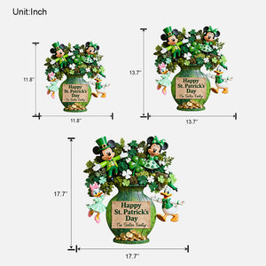 Happy Pt.Patrick Day - Personalized Mouse Custom Shaped Wood Sign | MNPWS01002