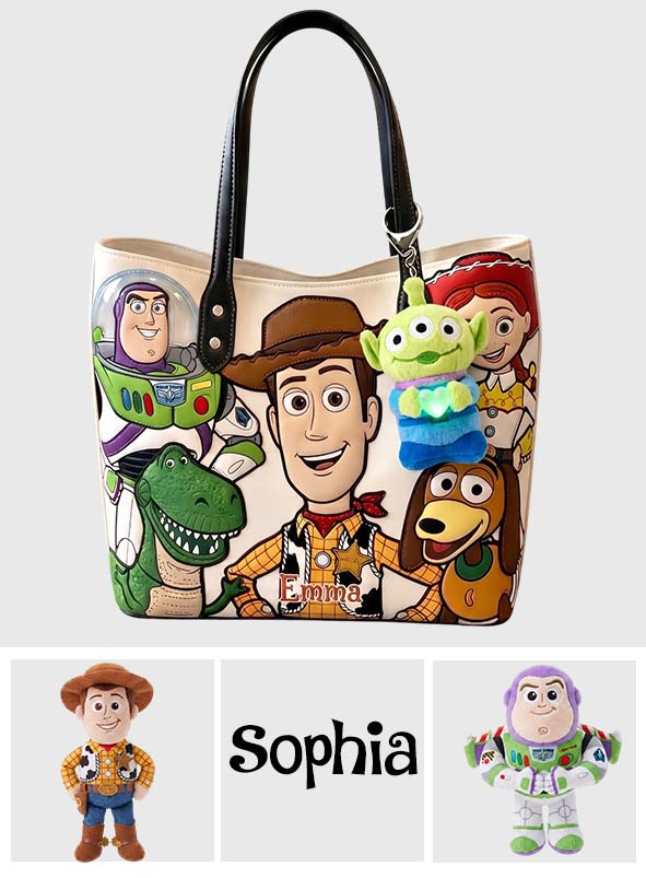 Galaxy And Western Buddy Toy - Personalized Toy Story Leather Bag - NSK10023