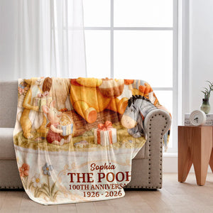 Honey Bear & Friends 100th Anniversary - Personalized Mouse Blanket | MNPB01003