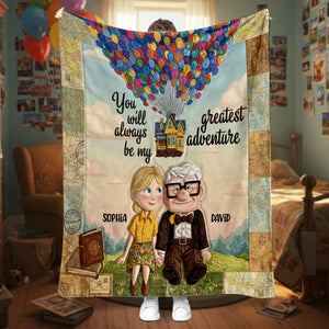 You Are My Greatest Adventure - Personalized Couple Blanket | EAJBLK12006