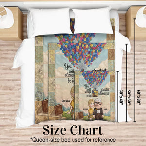 You Are My Greatest Adventure - Personalized Couple Blanket | EAJBLK12006