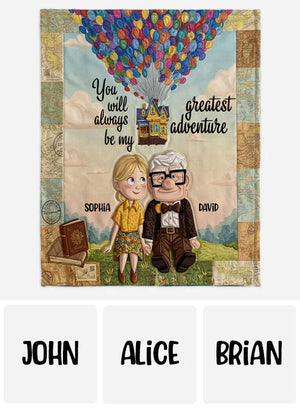You Are My Greatest Adventure - Personalized Couple Blanket | EAJBLK12006