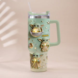 Cute Baby - Personalized Tumbler With Plush Charm - NSK10001