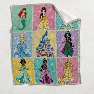 Magical Princesses - Personalized Princess Blanket | EAJBLK12005