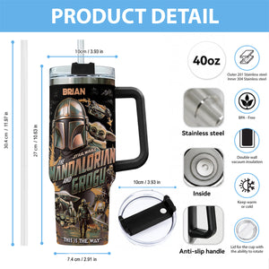 This Is The Way - Personalized Tumbler With Plush Charm - NSK10004