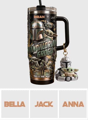 This Is The Way - Personalized Tumbler With Plush Charm - NSK10004