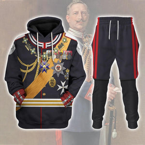 Kaiser Wilhelm Gala Uniform, German Empire Costume Hoodie, Sweatshirt, Tracksuit for Cosplay MNP103CS