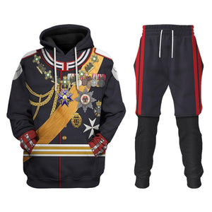 Kaiser Wilhelm Gala Uniform, German Empire Costume Hoodie, Sweatshirt, Tracksuit for Cosplay MNP103CS