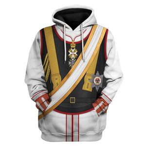 Kaiser Wilhelm German Emperor Garde Costume Hoodie, Sweatshirt, T-Shirt Tracksuit for Cosplay MNP102CS