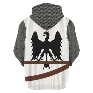12th Century German Knight Costume Hoodie, Sweatshirt, T-Shirt, Tracksuit for Cosplay MNP101CS