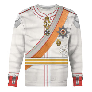 Kaiser Wilhelm 1910 Uniform Costume Hoodie, Sweatshirt, T-Shirt, Tracksuit for Cosplay MNP056CS