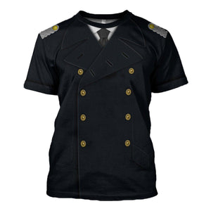 German Kriegsmarine Officer Costume Hoodie, Sweatshirt, T-Shirt, Tracksuit for Cosplay MNP094CS