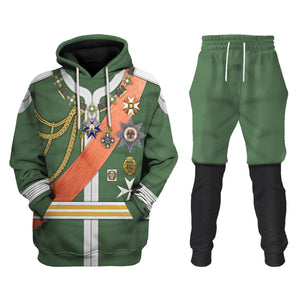 Kaiser Wilhelm Dreifarbendruck Costume Hoodie, Sweatshirt, T-Shirt, Tracksuit for Cosplay MNP089CS