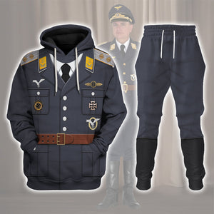 German Air Force Captain Costume Hoodie, Sweatshirt, T-Shirt, Tracksuit for Cosplay MNP031CS