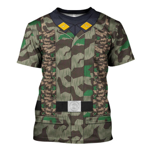German Parachutist Splinter Pattern Smock, Combat Uniform Hoodie, Sweatshirt, T-Shirt, Tracksuit Costume MNP030CS