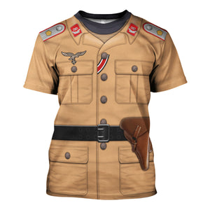 Luftwaffe Tropical Artillery Lieutenant Costume Hoodie, Sweatshirt, T-Shirt, Tracksuit MNP053CS