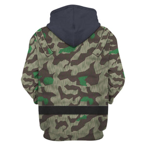 German Parachutist Splinter Pattern Smock, Basic Uniform Hoodie, Sweatshirt, T-Shirt, Tracksuit Costume MNP071CS