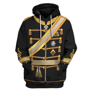 Kaiser Wilhelm the First German Emperor Hussar Uniform Costume Hoodie, Sweatshirt, T-Shirt, Tracksuit MNP051CS