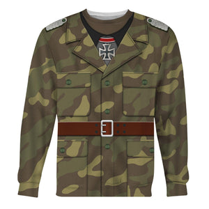 German, Italian Camouflage Military Costume, Historical M40 Cosplay Uniform MNP042CS