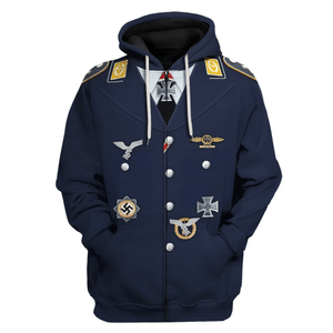 World War Two Erich Alfred Hartmann Cosplay Hoodie, Sweatshirt, T-Shirt Tracksuit MNP024CS