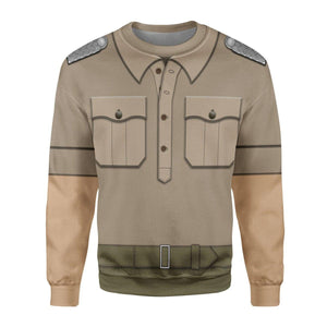 Afrikakorps Officer Costume Hoodie, Sweatshirt, T-Shirt, Tracksuit for Cosplay MNP062CS