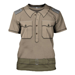 Afrikakorps Officer Costume Hoodie, Sweatshirt, T-Shirt, Tracksuit for Cosplay MNP062CS