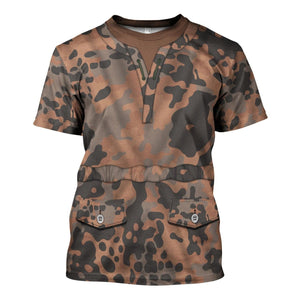 Eichenlaub Pattern World War Costume Hoodie, Sweatshirt, T-Shirt, Tracksuit for Cosplay MNP060CS