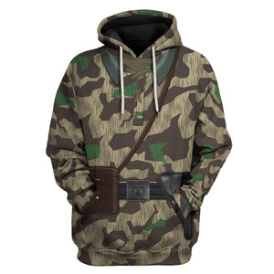 German Army Splinter Camouflage White Reversible Jacket, Hoodie, Sweatshirt, Costume for World War Two Cosplay MNP010CS