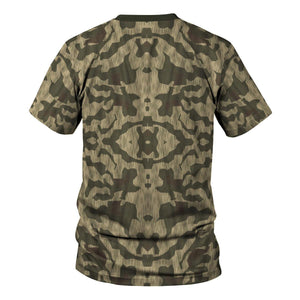 Splinter B Luftwaffe Splinter Pattern German World War Camouflage Fabric for Cosplay, Costume MNP036CS