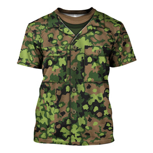 Blurred Edge Rauchtarn Camo Pattern, 1939, 1944, Military Costume, Cosplay Gear MNP035CS
