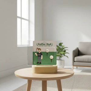 Golfer Dad - Personalized Dad Acrylic Nightlight