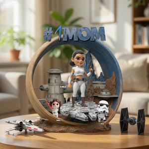 Best Mom In The Universe - Personalized Custom Shape Acrylic Plaque – MNPST0321