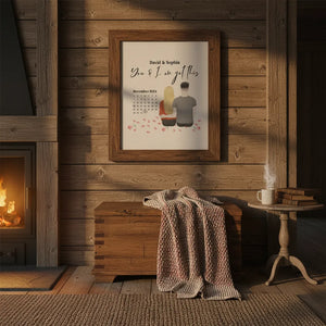 You & I, We got this - Personalized Couple Calendar Poster