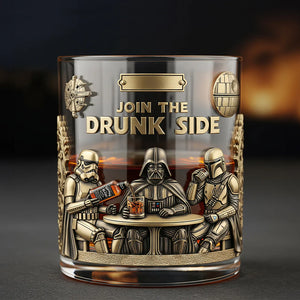 Drunk Galaxy Troop - Personalized The Force Whiskey Glass - MNPS03WG