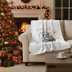 Miles apart but always in my heart - Personalized Dad Blanket