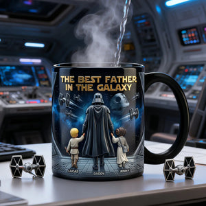 The Best Father In The Galaxy - Personalized Magic Coffee Mug - Gifts For Father - MNPM12004