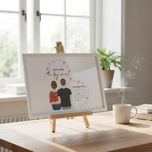 The day we met - Personalized Anniversary Accent Mug Poster