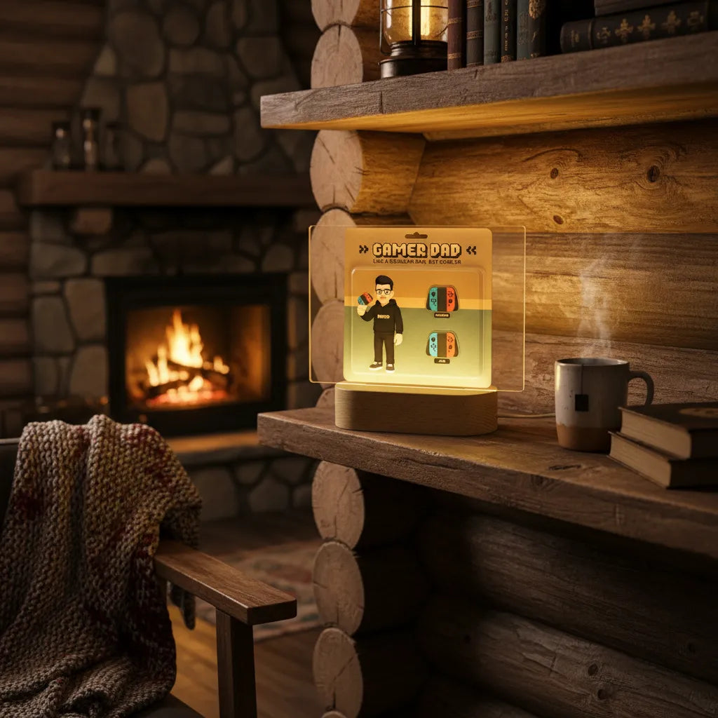 Gamer Dad - Personalized Dad Acrylic Nightlight