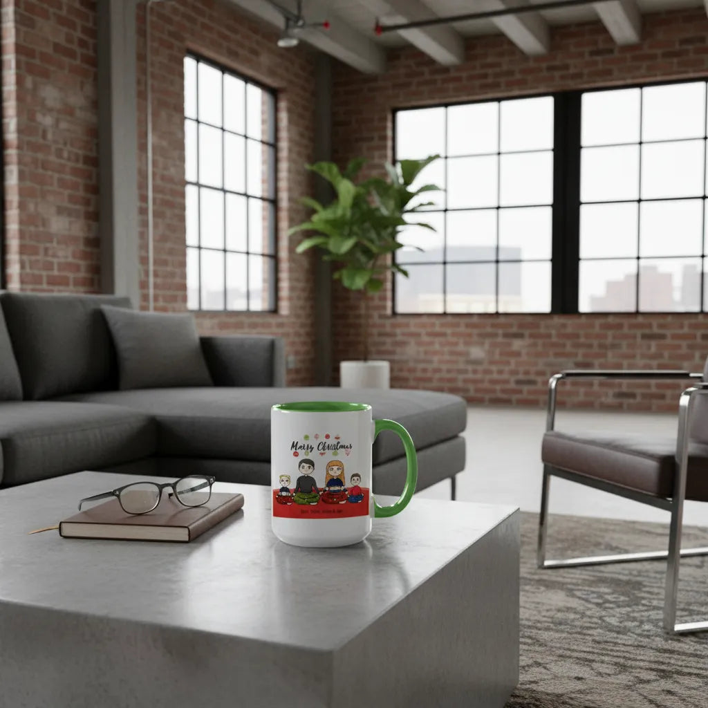 Merry christmas from the family - Personalized Family Mug