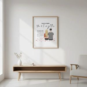 You & I, We got this - Personalized Couple Calendar Poster