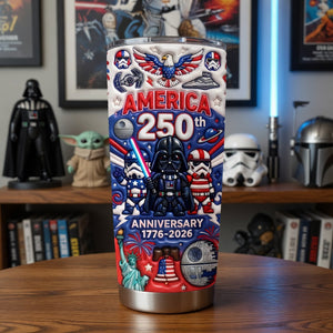 Galactic Saga USA 250th Anniversary - Personalized The Force Tumbler With Handle - MNPT0501STW