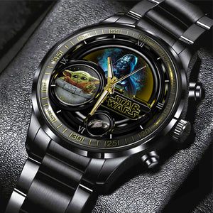 Star Wars Black Stainless Steel Watch – MNPST1238