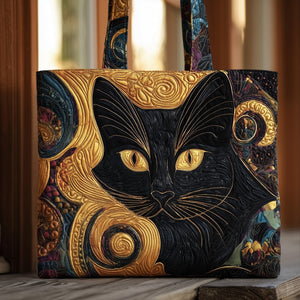 Black Cat Face Tote Bag
