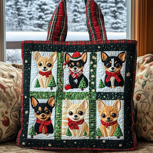 Everyday Holiday Chihuahua Quilted Tote