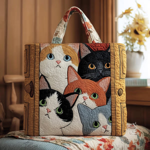 The House Of Cats Quilted Tote