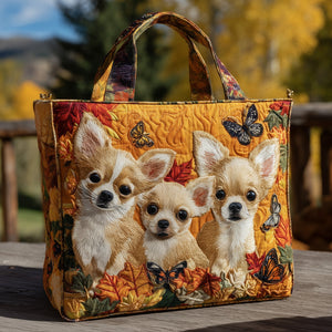 The Autumn Chihuahua Quilted Tote