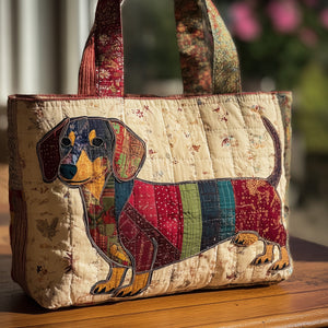 Dachshund Dog Patchwork Tote Bag