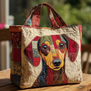Patchwork Dachshund Dog Tote Bag
